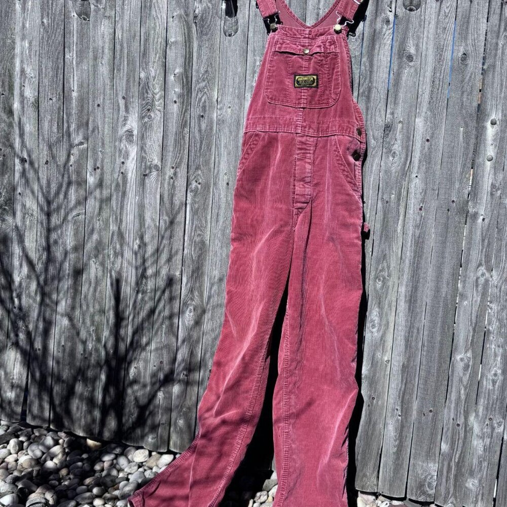 Vintage Washington Dee Cee Red Corduroy Overalls | Made in USA | Womens XXS-XS